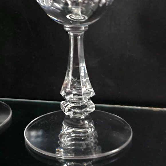 Tiffin Franciscan Piccadilly Liquor Cocktail Glasses 4.5" cut crystal glass (2) - Picture 5 of 9